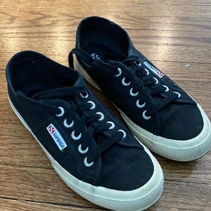 Black Superga sneakers